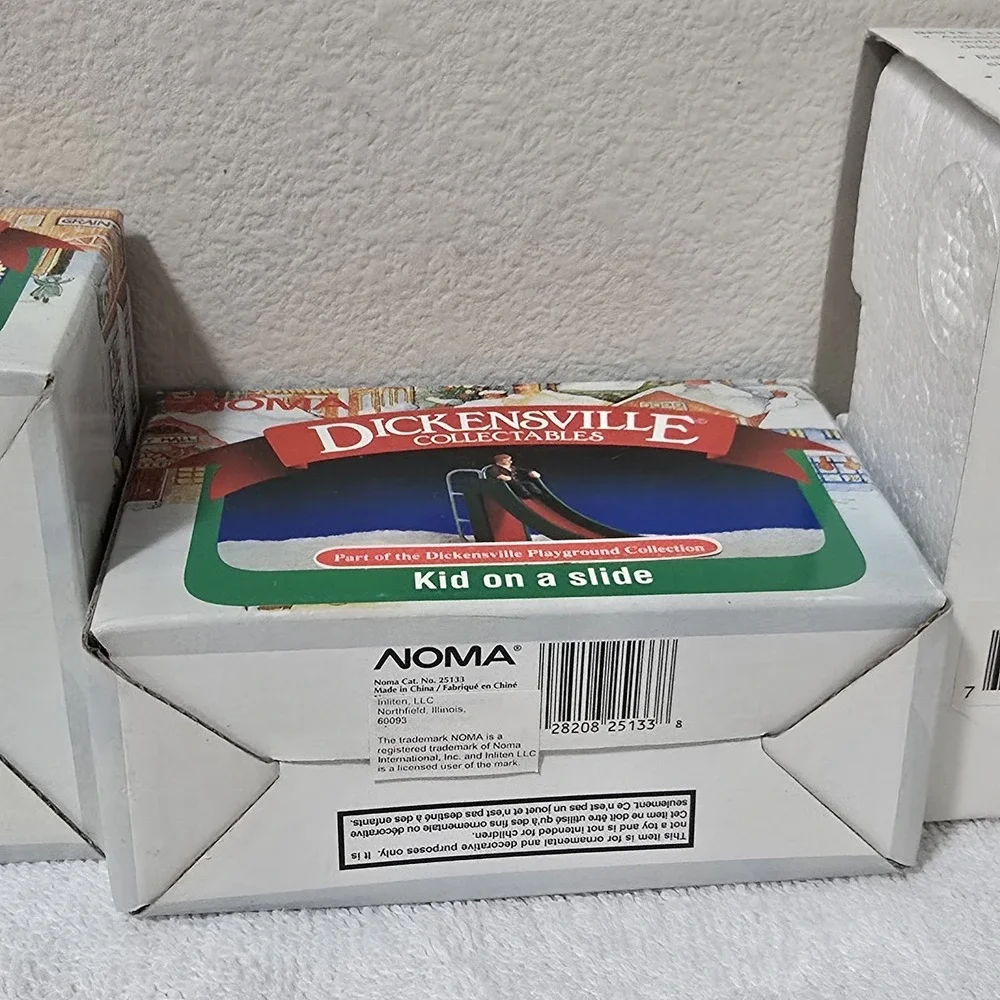 VTG Noma Dickensville Christmas Village Accessories Lot Of 5‎ Dept. 56